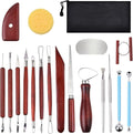 Blisstime 18PCS Clay Sculpting Tools, Basic Clay Pottery Carving Tool Kit by Blisstime
