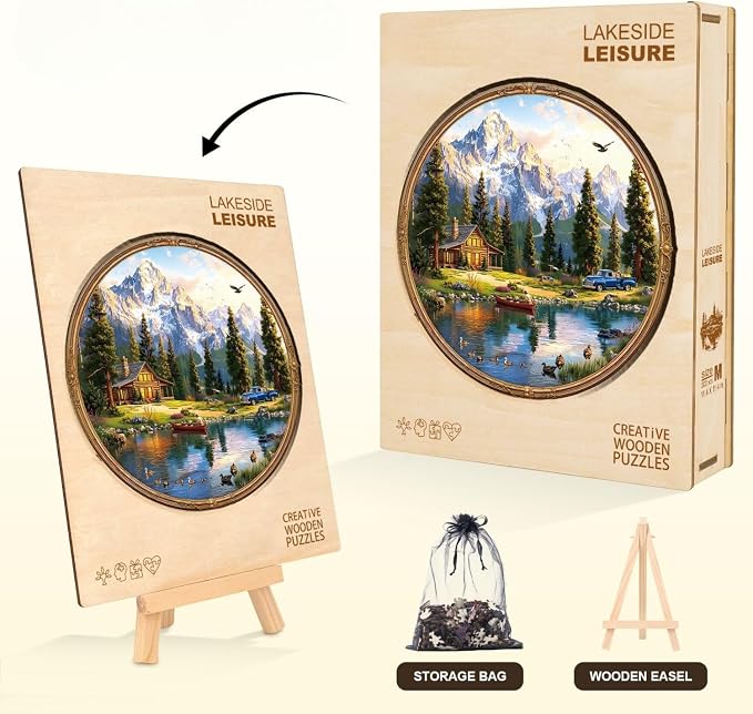 Lakeside Leisure Puzzles Adults Gifts Wooden 200 Pieces 11.4 * 11.4in - Image 5