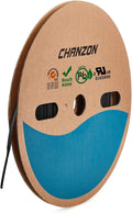 Chanzon 2:1 Ratio - 80Ft Roll - 1/4" (6mm) Heat Shrink Tubing 2:1(25M Total Length) Black Polyolefin Sleeving Wrap Shrinking 2 to 1 1pcs