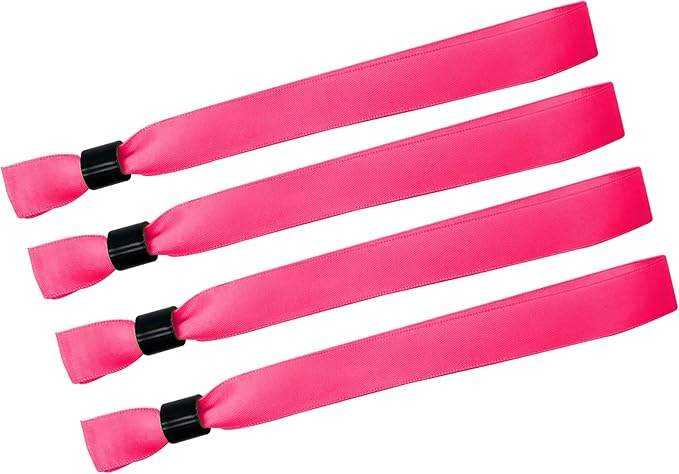 100 Pack Wrist Bands|Pink Wristbands for Events|Wristbands for Concerts Festival Admission Party|13.78” x 0.59”