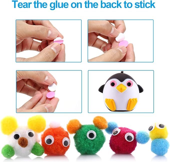 1680pcs Googly Wiggle Eyes Self Adhesive, - Image 3
