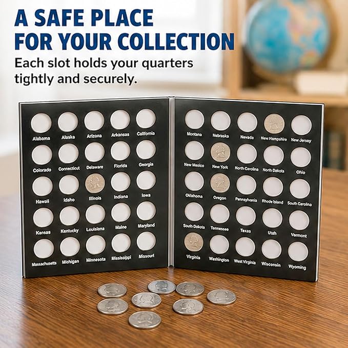 Current Collector 50 States Quarter Album 1999-2009 Hard Cover - Image 6