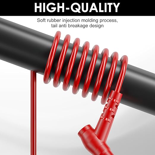 Alligator Clips Electrical 2Pcs 14 AWG Multimeter Test Leads with Banana Plug PVC+Copper for 1000V/20A Testing 3Ft - Ideal for Electrical & Multimeter Use