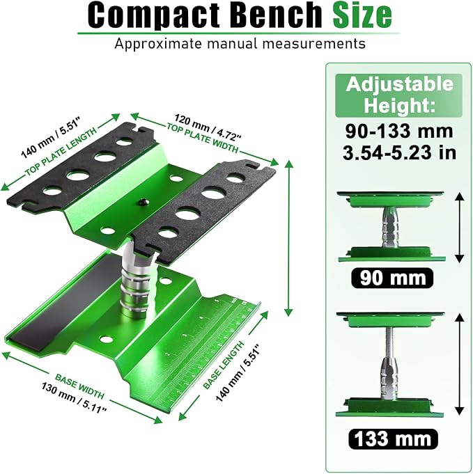 RC Car Repair Work Stand Lift Lower Adjustable Workstation Aluminum 360 Degree - Image 2