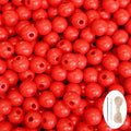 400Pcs Red Wooden Beads for Garlands, Round Wood Loose Beads - 12mm by SMANTA