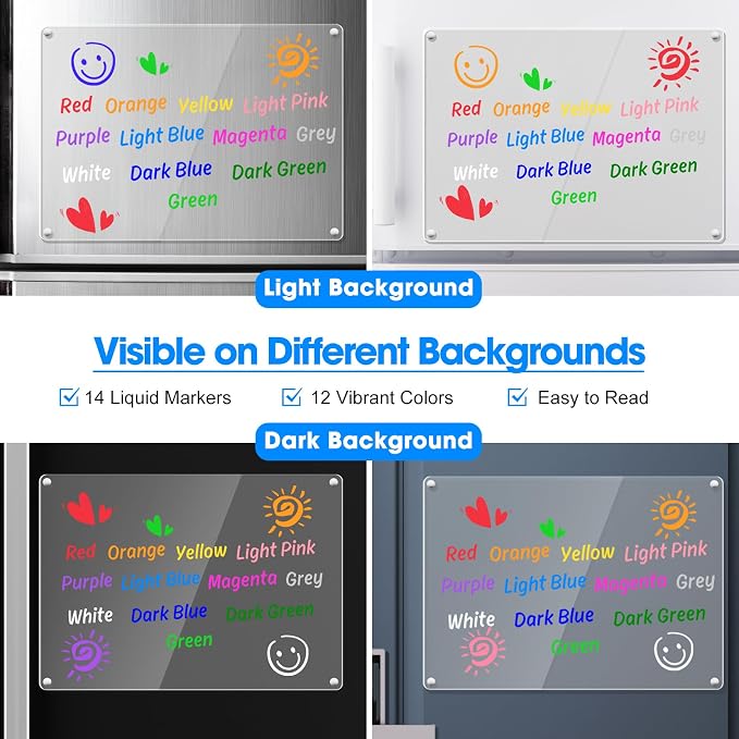 Liquid Chalk Markers for LED Drawing Note Board Acrylic Calendar Planning Board - Image 3