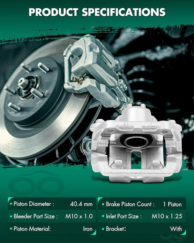 SCITOO Rear Brake Caliper With Bracket 19B2928, 19B2929 Compatible For Honda Odyssey 2005-2010