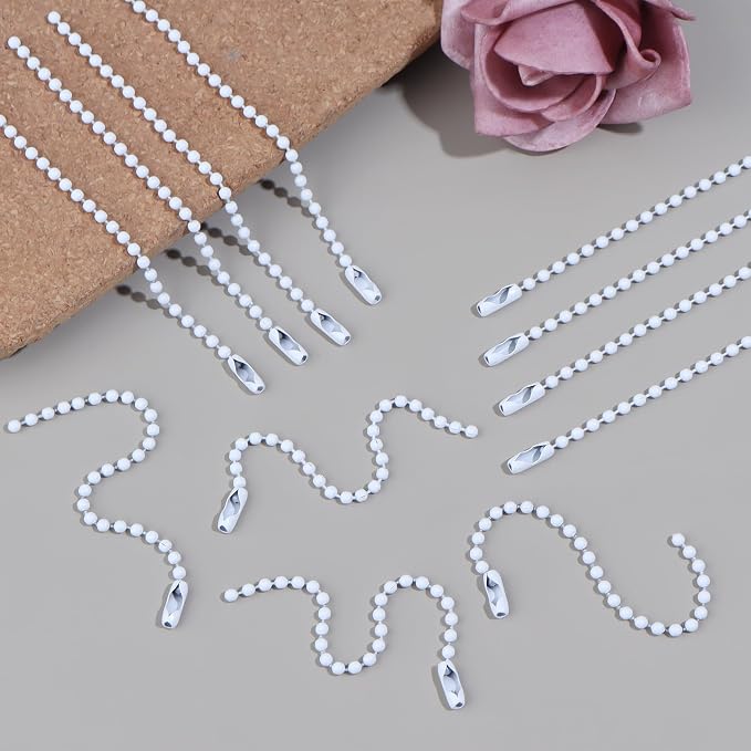 Lemonkey 100Pcs Ball Beads Chain Bulk, 4 Inch Dog Tag Metal Small Chain - Image 4