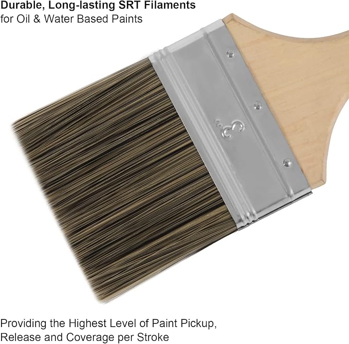 Double Thick Chip Paint Brush, Wood Stain Brushes - Image 3