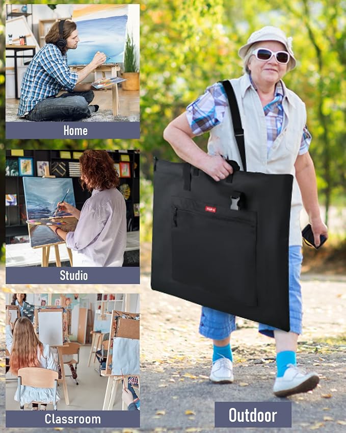 Nicpro Light Weight Art Portfolio Bag, 20 x 26 Inches Waterproof Art Portfolio - Image 6