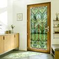 Faux Stained Glass Effect Transparent Window Film, Decorative Window Cling by Flortlias