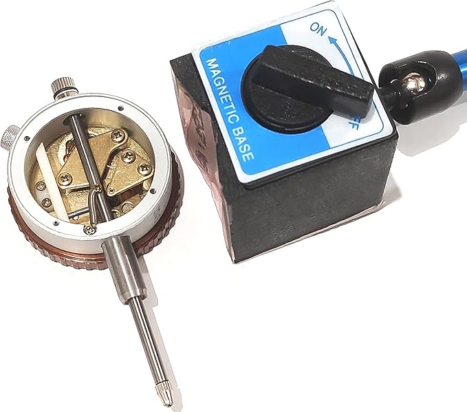 Magnetic Base Indicator 0.0005" Test Indicator and 0.001" Dial Indicator New 1 Base 2 Indicators
