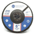 Benchmark Abrasives 6" x 7/8" Premium High Density Jumbo Zirconia Type 27 Flap Discs for Angle Grinder, 6 Inch Sanding Discs, Finishing, Deburring, Rust Removal - (10 Pack) 120 Grit