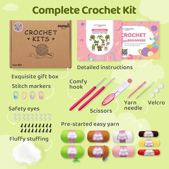 Mewaii Crochet Kit for Beginners, DIY Easy Knitting Kit - Image 5