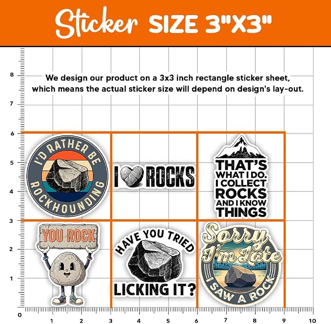 MAIANEY Geology Sticker Pack for Rock Collectors – Funny Rockhound Vinyl Decals - Image 4