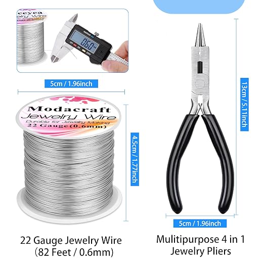 Modacraft 22 Gauge Silver Wire for Jewelry Making - Image 4