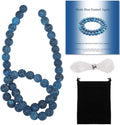 8mm Matte Blue Frosted Agate Bead, 15-Inch Matte Round Loose Stone Beads by THRELE