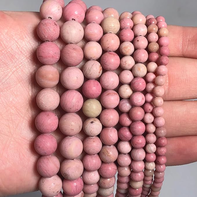4mm Matte Pink Rhodochrosite Bead, 15-Inch Matte Round Loose Stone Beads - Image 8