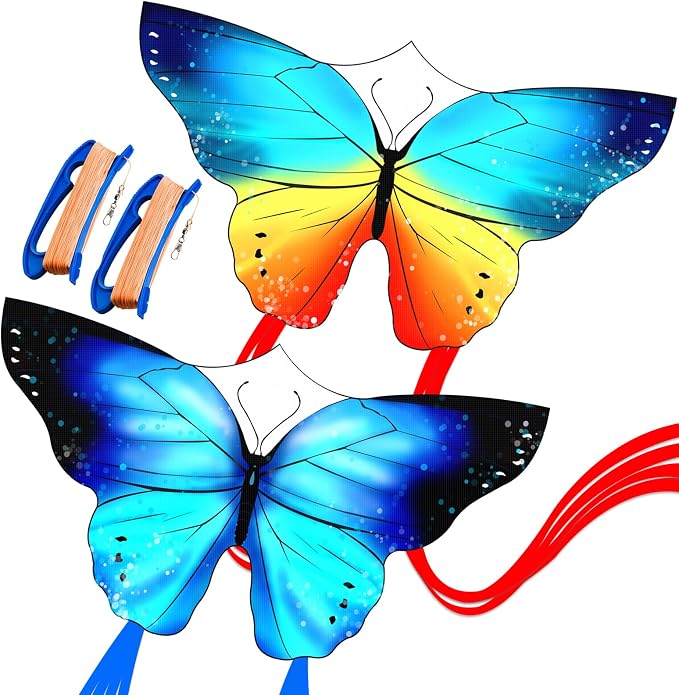 Butterfly Kites for Kids and Adults, 300ft String Handle Included by Kaiciuss