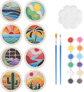 Temlum Wooden Coasters Painting Kit, Paint You Own Coaster Wooden Painting by TEMLUM