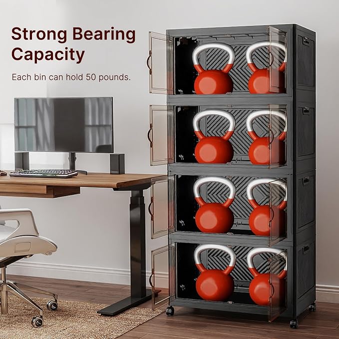 UAMFURI Stackable Storage Bins, 1440QT Collapsible Drawers - Image 5