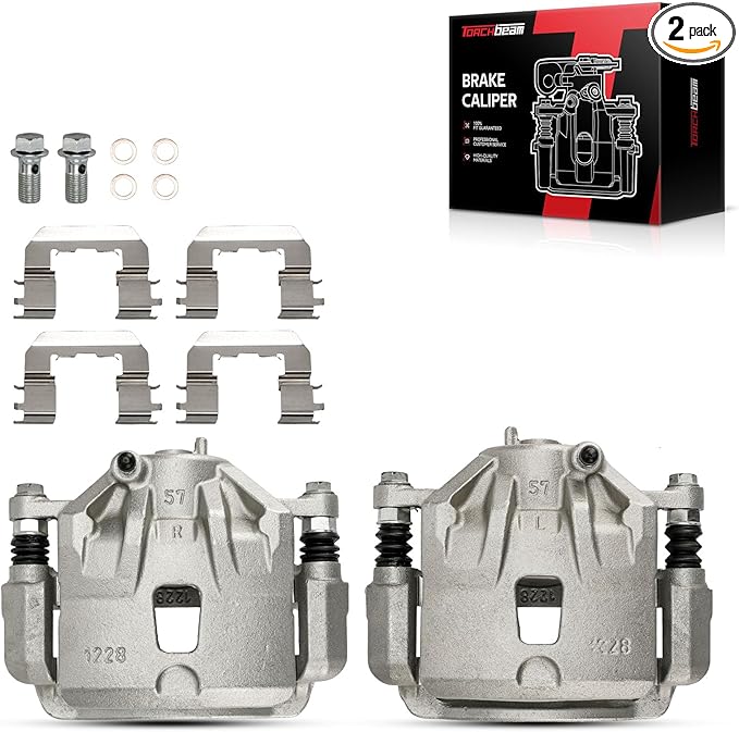 Torchbeam Front Brake Calipers Set for Hyundai 2013-2016 Elantra, Hyundai 2011-2012 Elantra 1.8L, Hyundai 2013-2014 Elantra Coupe, Front Left and Front Right Calipers Replace # 19B6464+19B6465