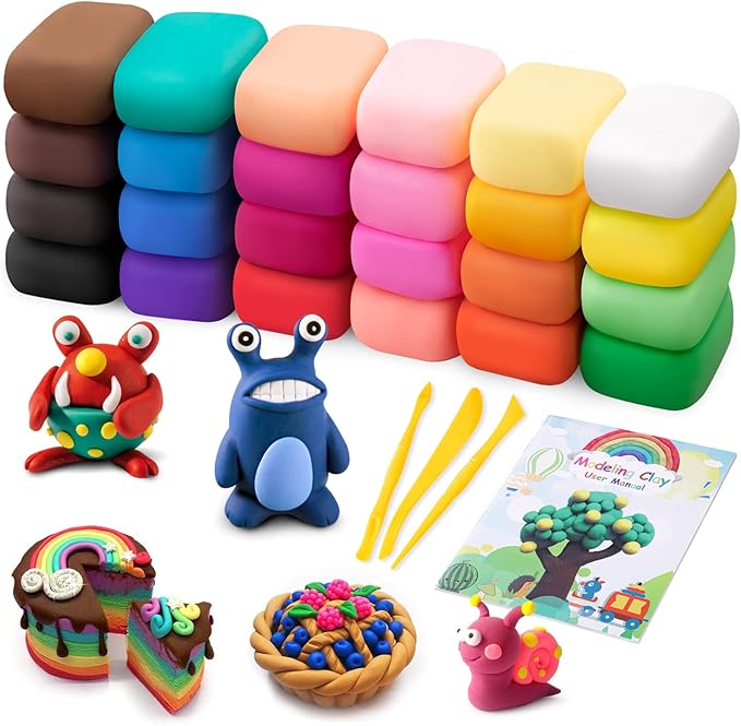 Air Dry Modeling Clay Kit by Exptolii