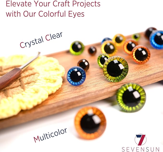 SEVENSUN 266 PCS Safety Eyes for Crocheting, Crochet Safety Eyes and Noses for - Image 5