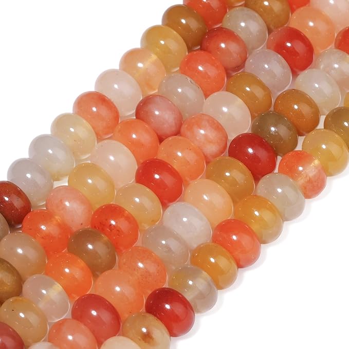 Songxi 5x8mm Natural Golden Silk Jade Beads, Gemstone - Image 3