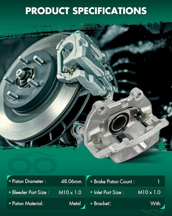 SCITOO Rear Right Brake Caliper With Bracket 18B4805 Compatible For Buick 2004-2007 For Chevrolet 2002-2009 For GMC 2002-2009 For Isuzu 2003-2008