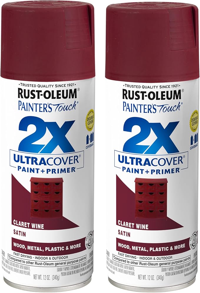 Rust-Oleum 334062-2PK Painter's Touch 2X Ultra Cover Spray Paint, 12 oz by Rust-Oleum