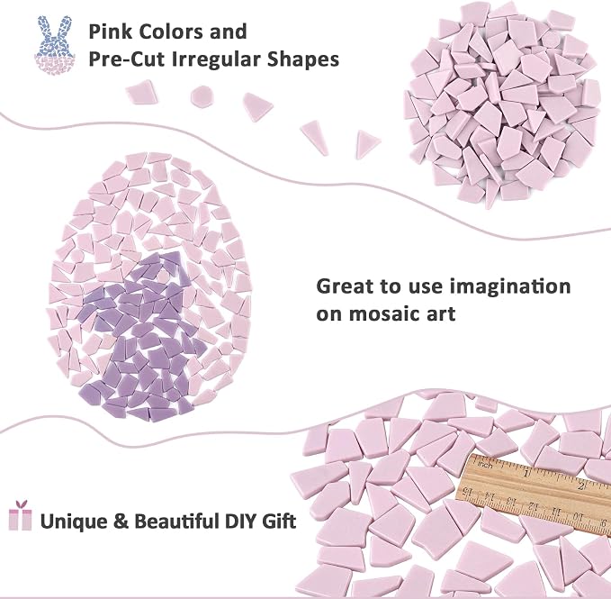 Youway Style Pink Glass Mosaic Tiles - Image 5