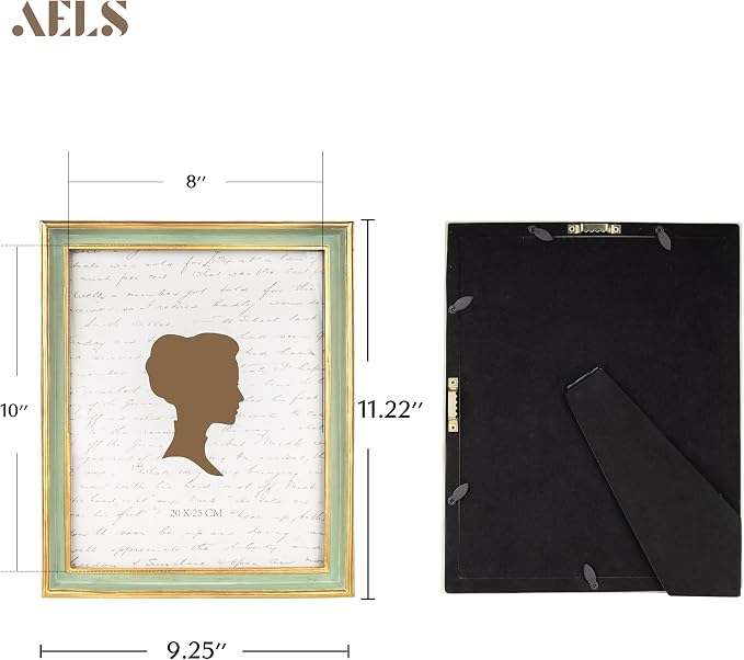 AELS 8x10 Inch Vintage Picture Frame, Elegant Antique Photo Frames - Image 2