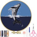 TINDTOP Embroidery Kit for Beginners Adult, Whale Embroidery Practice Kit | by TINDTOP