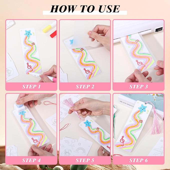 451Pcs DIY Bookmark Making Kit, 12 Mil Bookmark Laminating Pouches - Image 3