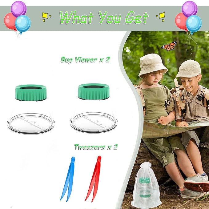 Bug Viewer for Kids 5X Magnifying Insect Observation Kit Built-in 7cm Ruler - Image 6