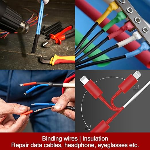 Chanzon 140 Pcs Heat Shrink Tubing Kit, 3:1 Red & Black Sleeving Heat Shrink Wrap Tubing with Length 3.5" (inch), Marine Grade Electrical Waterproof Polyolefin Heat-Shrink Tube
