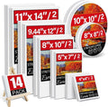 14 Packs Stretched Canvases for Painting, Round Canvas by ESRICH