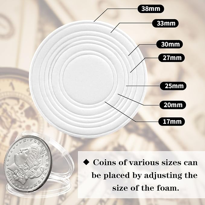 100PCS Silver Dollar Coin Holder, Coin Holders - Image 3