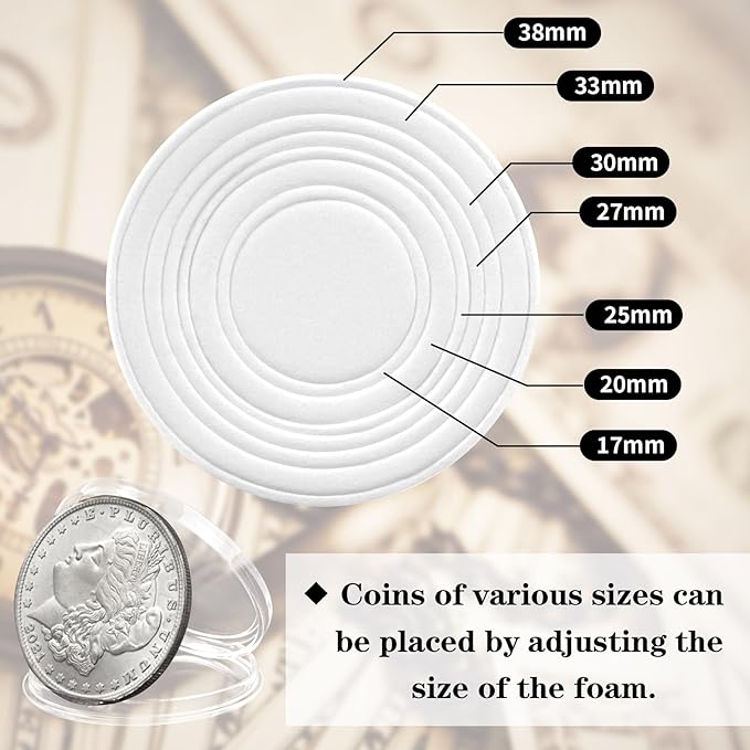63PCS Silver Dollar Coin Holder, Coin Holders - Image 3