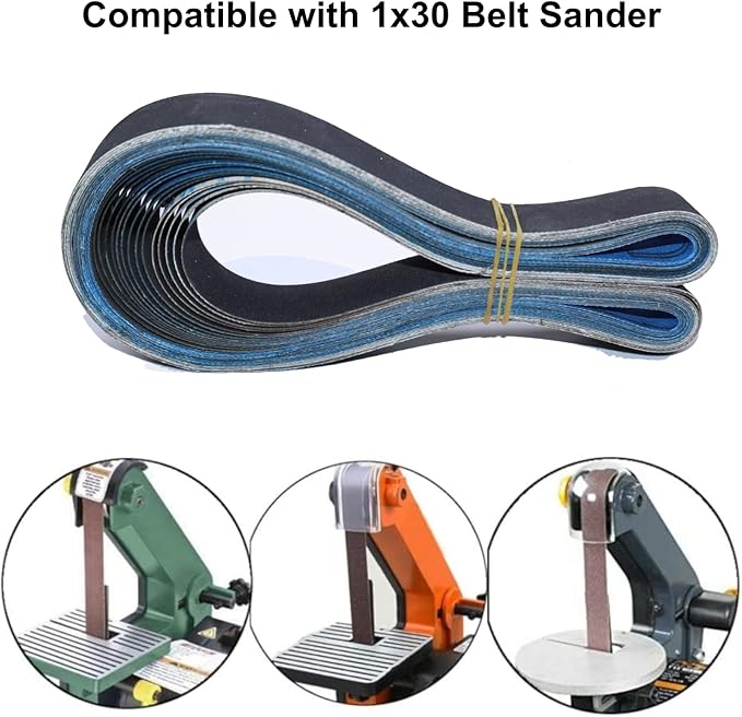 1x30 Sanding Belts for Knife Sharpening Kit, Silicon Carbide Belt Sander Belts 600 800 and 1000 Assorted Fine Grits,15-Pack