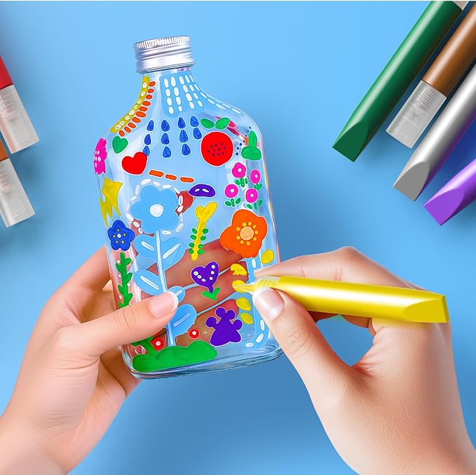 72 Pcs Suncatcher Paint Pens Paint Stained Glass Pigment Window Art Pens - Image 3