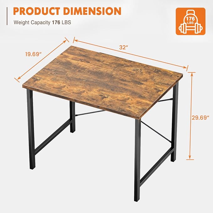 Sweetcrispy 32-Inch Small Computer Desk - Image 3