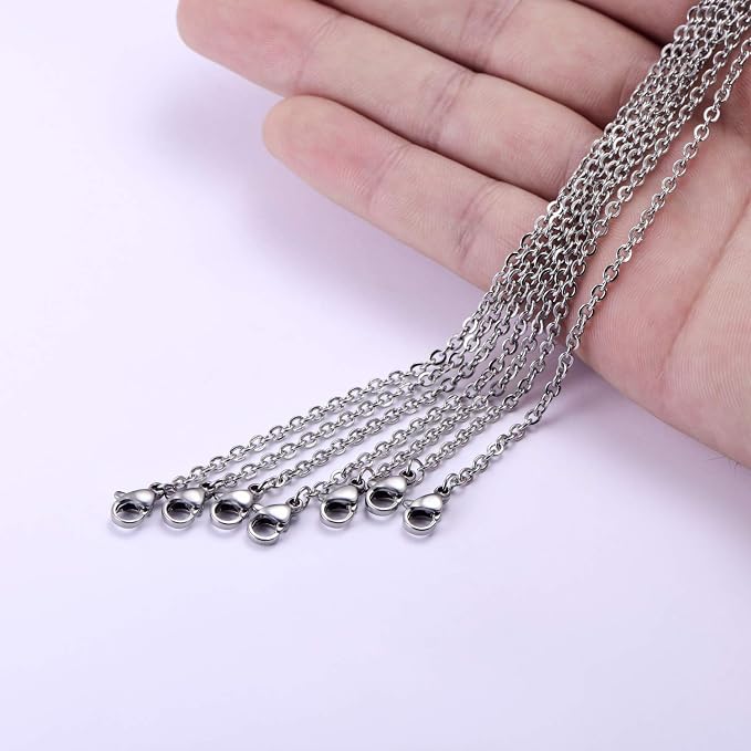 30 Pack 18 Inch Necklace Chain Stainless Steel Link Cable Chain Necklace - Image 5