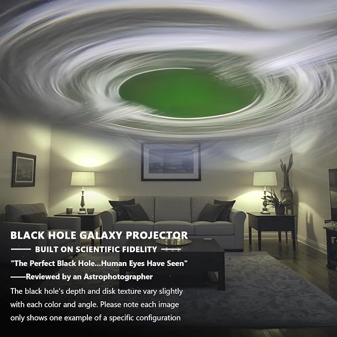 Black Hole Projector Scientifically Sculpted by Led Light, Interstellar Galaxy - Image 2