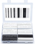 Wirefy | Wire Heat Shrink Tubing Kit - 3:1 Ratio Heat-Shrink Tube - Adhesive Lined Wire Wrap Kit - Electrical Heatshrink Tubes - Waterproof Industrial Tubing | Assortment Black & White - 130PCS