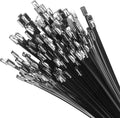 XINGO 11.8 inch Black Metal Zip Ties (200 Pack), 304 Stainless Steel Heavy Duty Zip Ties, 300lbs Tensile Strength, Multi-Purpose Self-locking Cable Ties for Exhaust Wrap, Outdoor and Canopy Etc