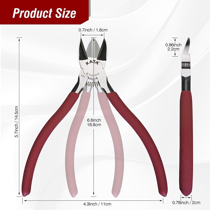 KATA 6 Inch Wire Cutters, Flush Cutter Plier - Image 2