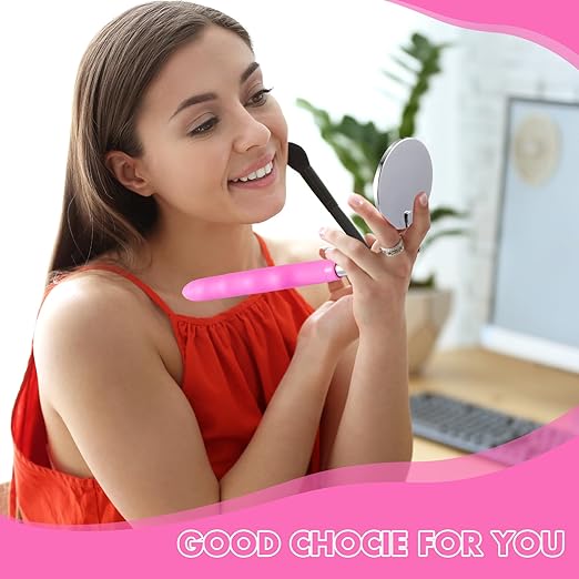 2 Pcs Telescoping Inspection Mirrors, Mechanics Mirror Tool with Long Handle, Round Extendable Mirror on a Stick for Technicians Mechanics Contractors Checking Observation(50mm,Pink)