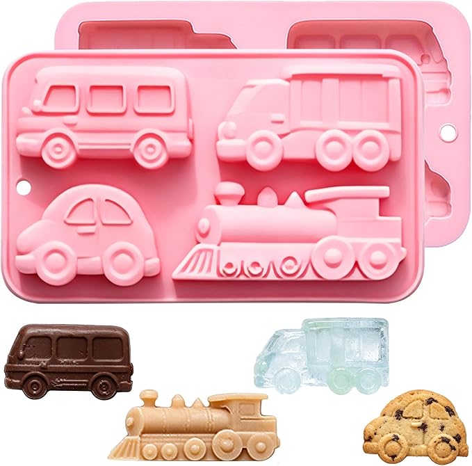 Car Silicone Soap Mold, Silicone Cake Mold, 3D Transportation Chocolate Candy by Unknown